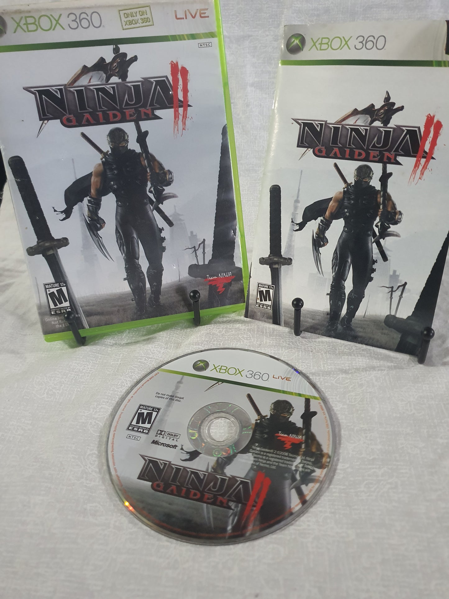 Ninja Gaiden II 2 (Microsoft Xbox 360) Videogame Disc Near Mint Tested Complete