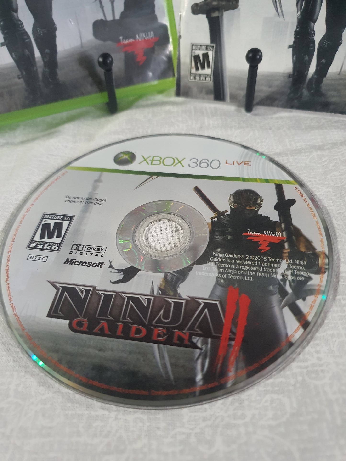 Ninja Gaiden II 2 (Microsoft Xbox 360) Videogame Disc Near Mint Tested Complete
