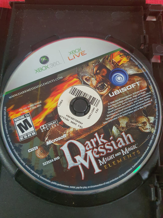 Dark Messiah: Might and Magic Elements (Microsoft Xbox 360, 2008) Game Disc VG