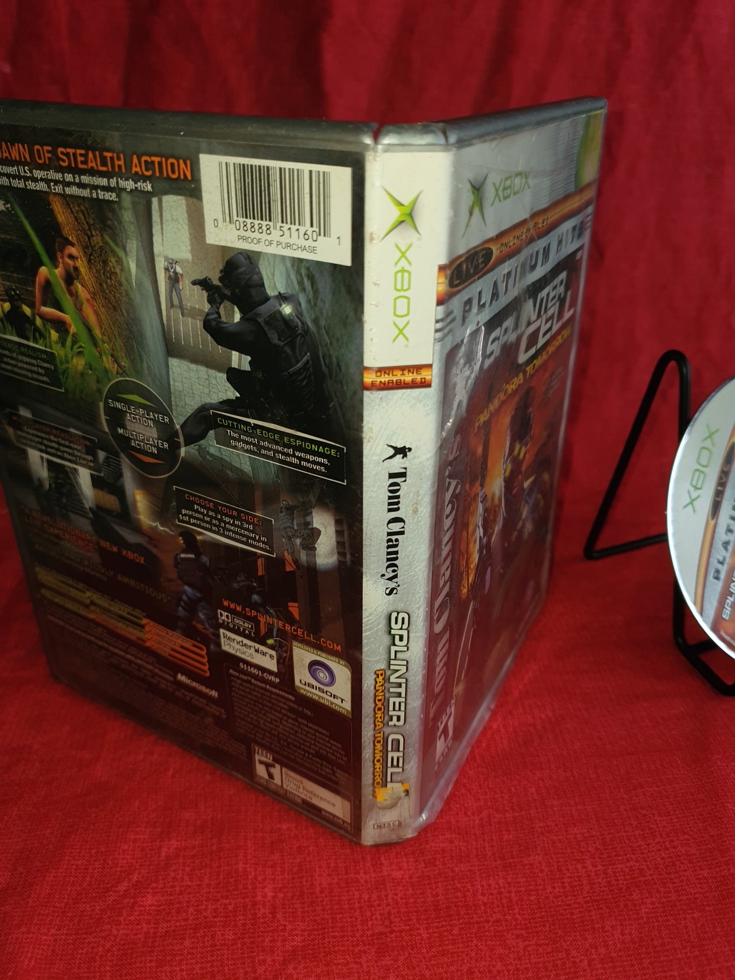 Splinter Cell Pandora Tomorrow (Microsoft Xbox, 2004) Videogame Disc Near Mint
