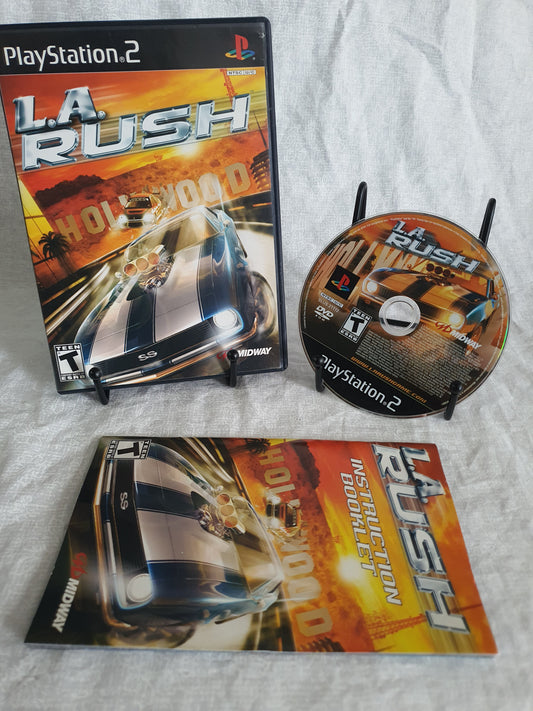 LA Rush (PlayStation 2, PS2, 2005) Complete Registration Game Disc Near Mint