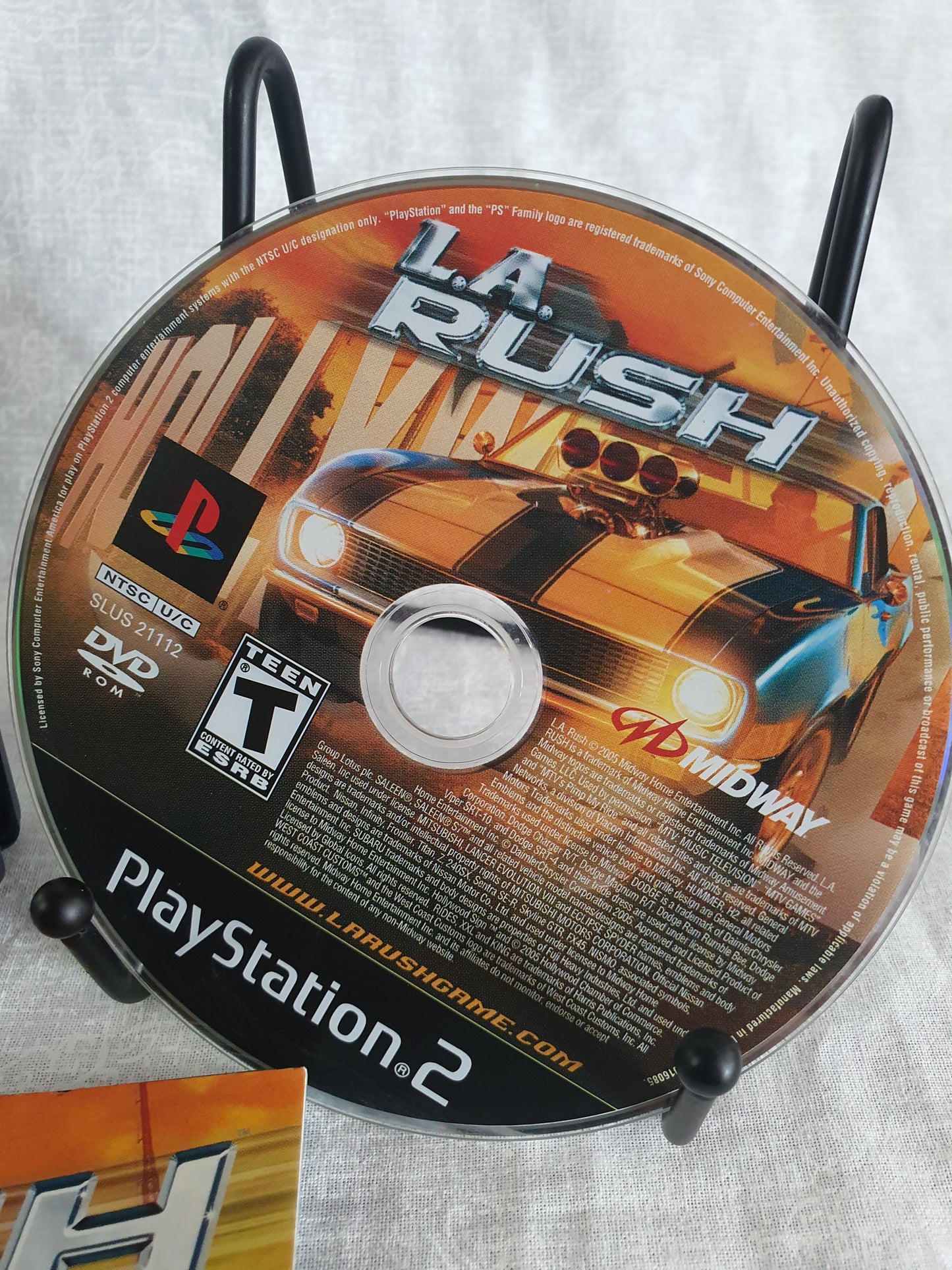 LA Rush (PlayStation 2, PS2, 2005) Complete Registration Game Disc Near Mint