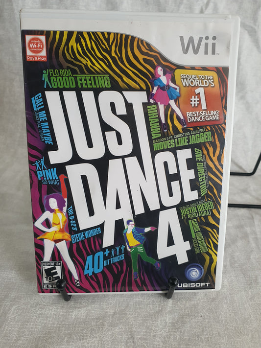 Just Dance 4 (CIB, Nintendo Wii, 2012) Complete Game Disc Near Mint Clean Tested