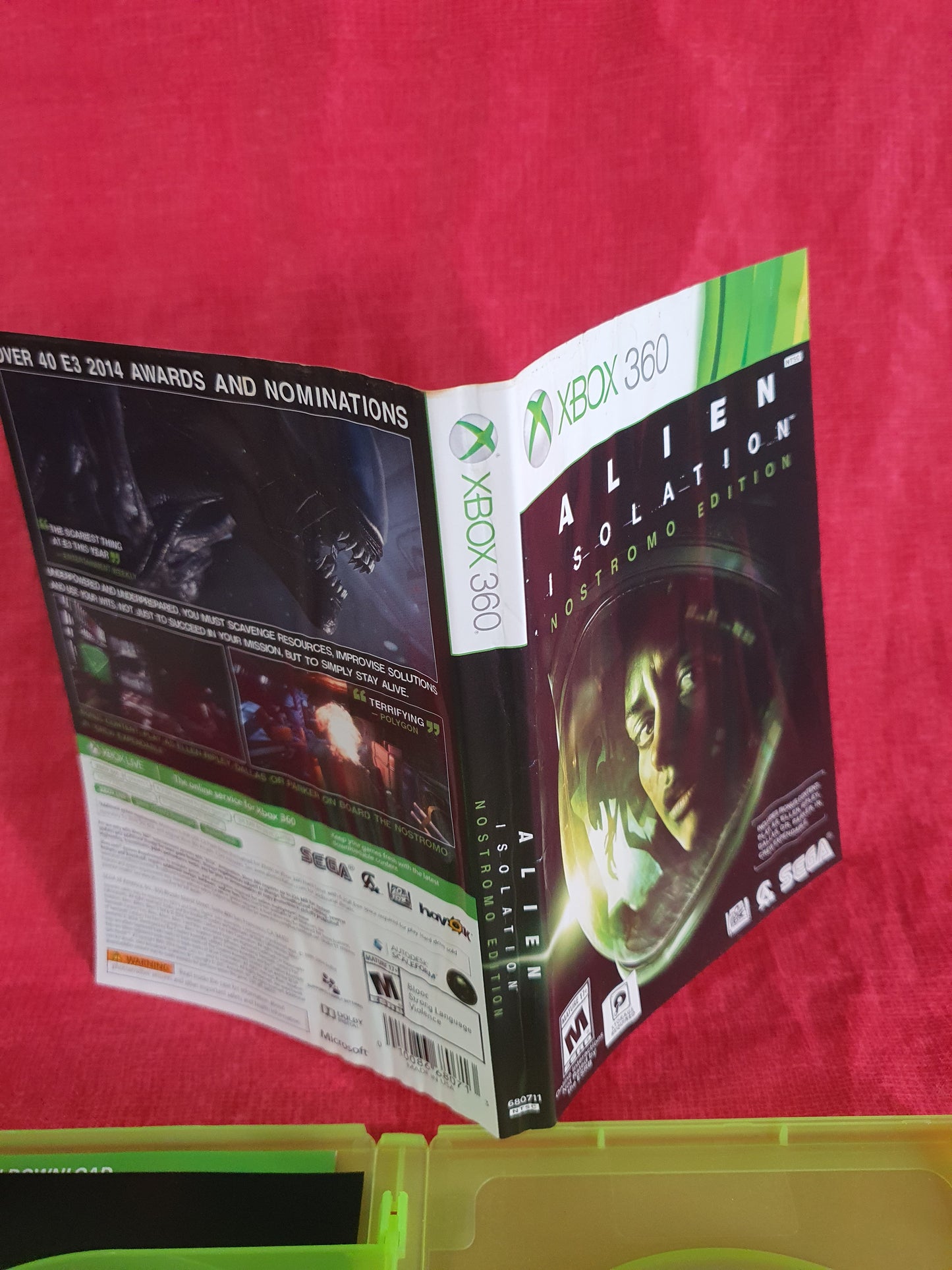 Alien: Isolation Nostromo Edition (Xbox 360, 2014) Complete Game Disc Near Mint