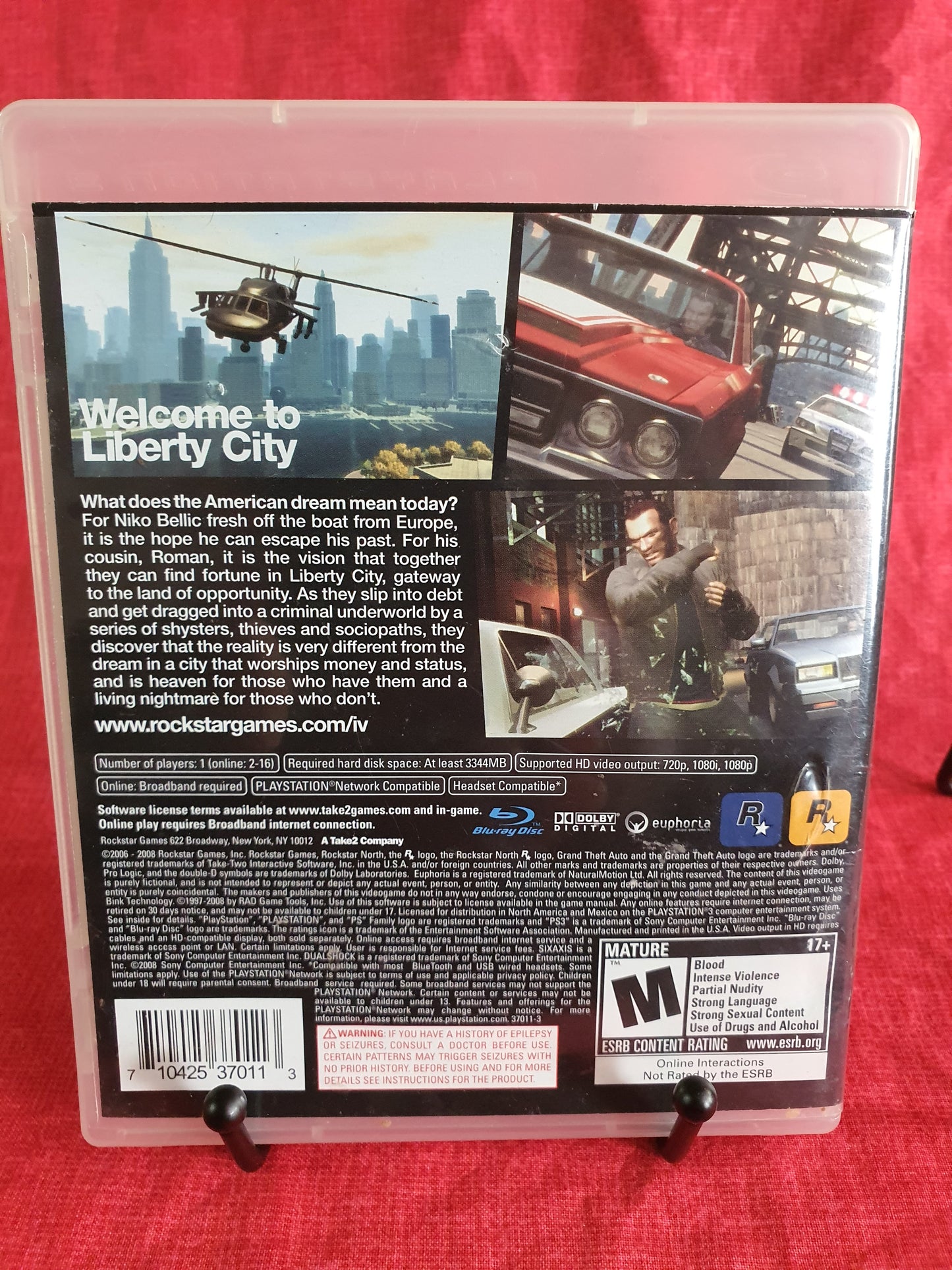 Grand Theft Auto IV GTA 4 (Sony PlayStation 3, 2008) Videogame Disc Very Good