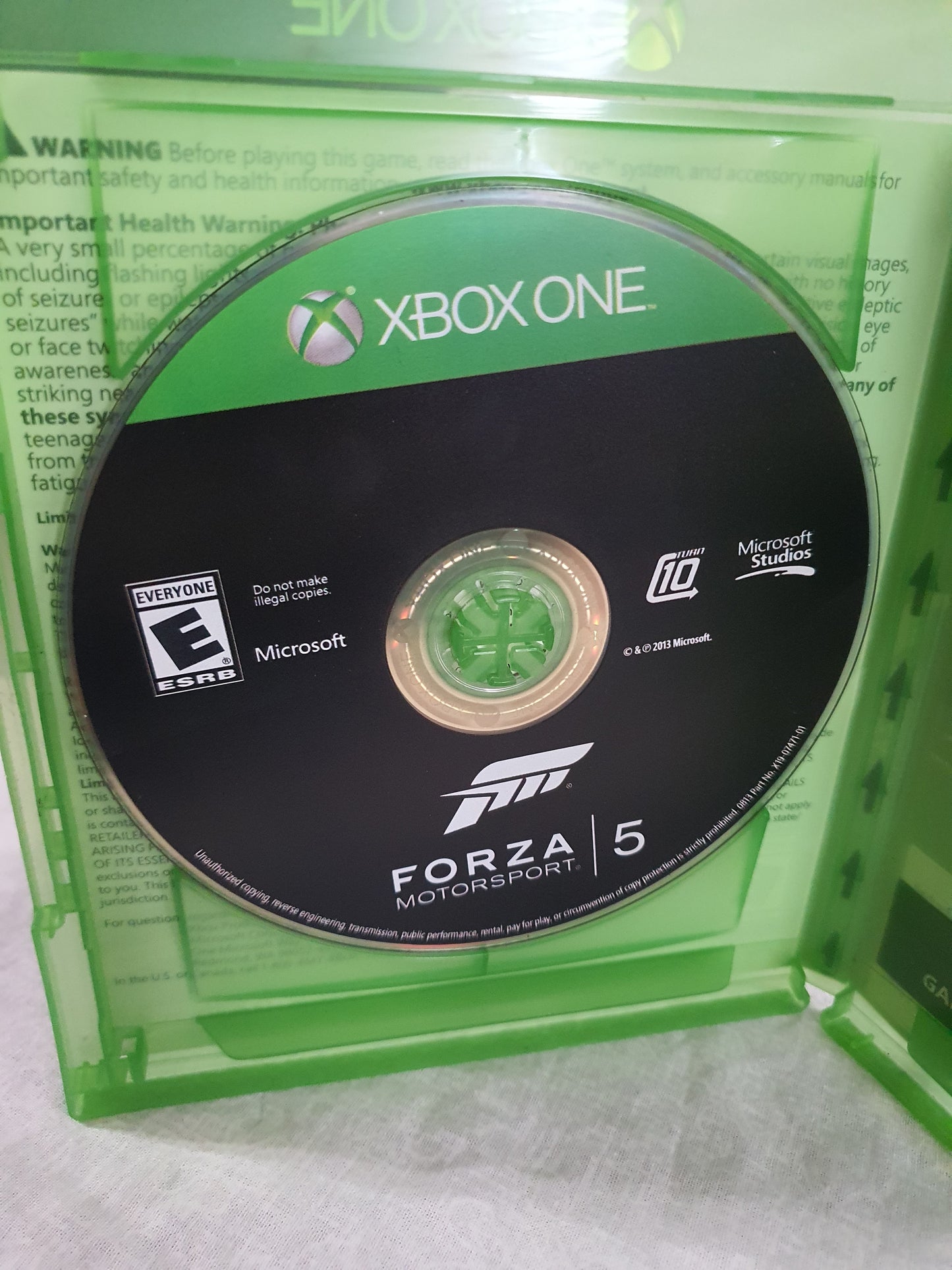 Forza Motorsport 5 (Microsoft Xbox One, 2013) Complete Game Disc Near Mint Clean