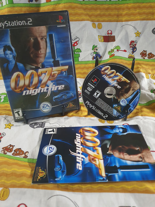 007: NightFire (Sony PlayStation 2, 2002) Complete Black Label Game Near Mint