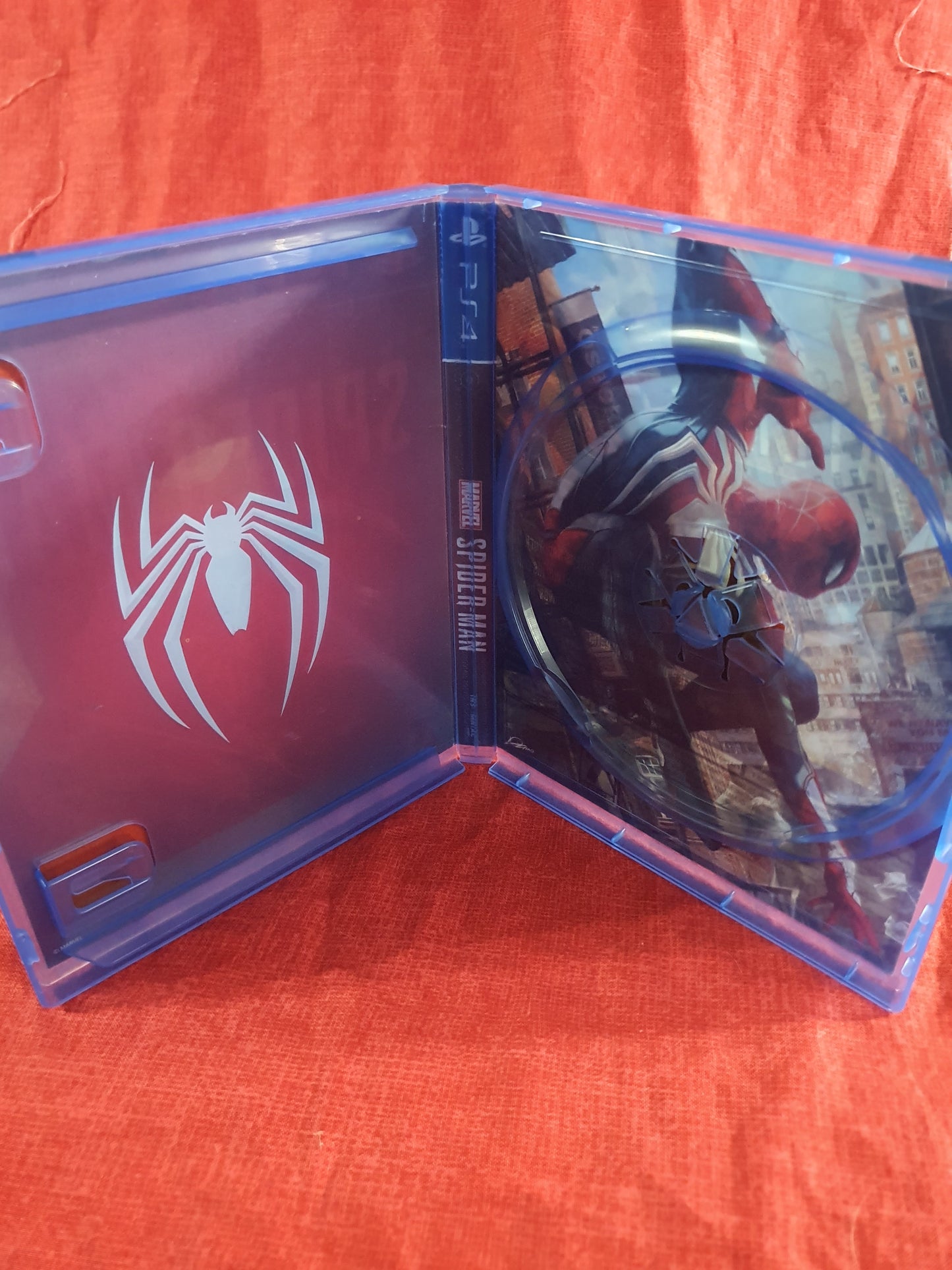 Marvel's Spider-Man (PlayStation 4, 2018) Complete Reversible Cover Disc Good