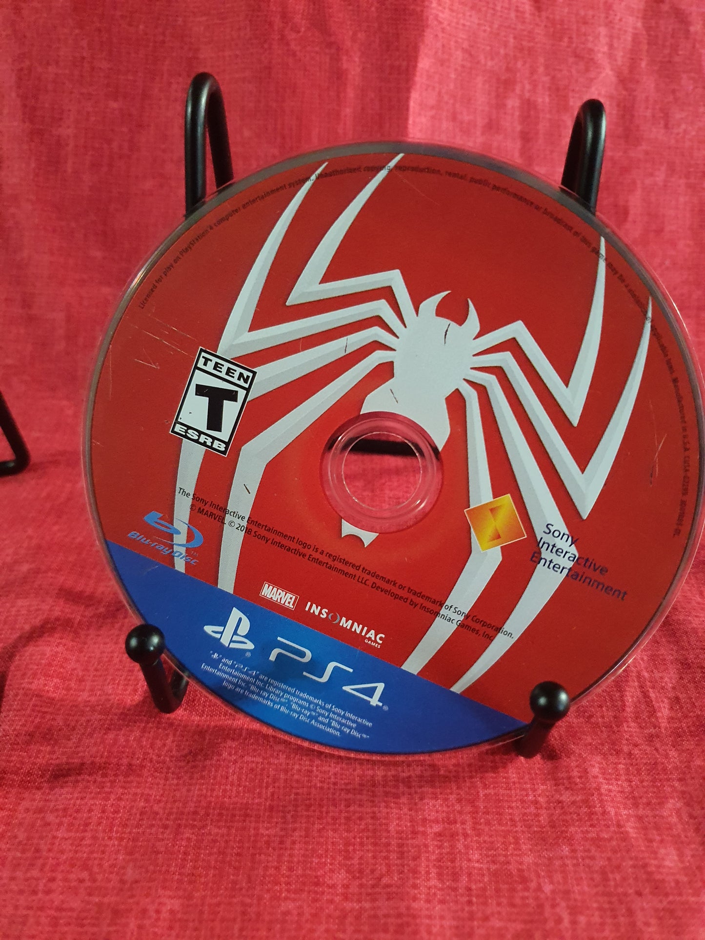 Marvel's Spider-Man (PlayStation 4, 2018) Complete Reversible Cover Disc Good