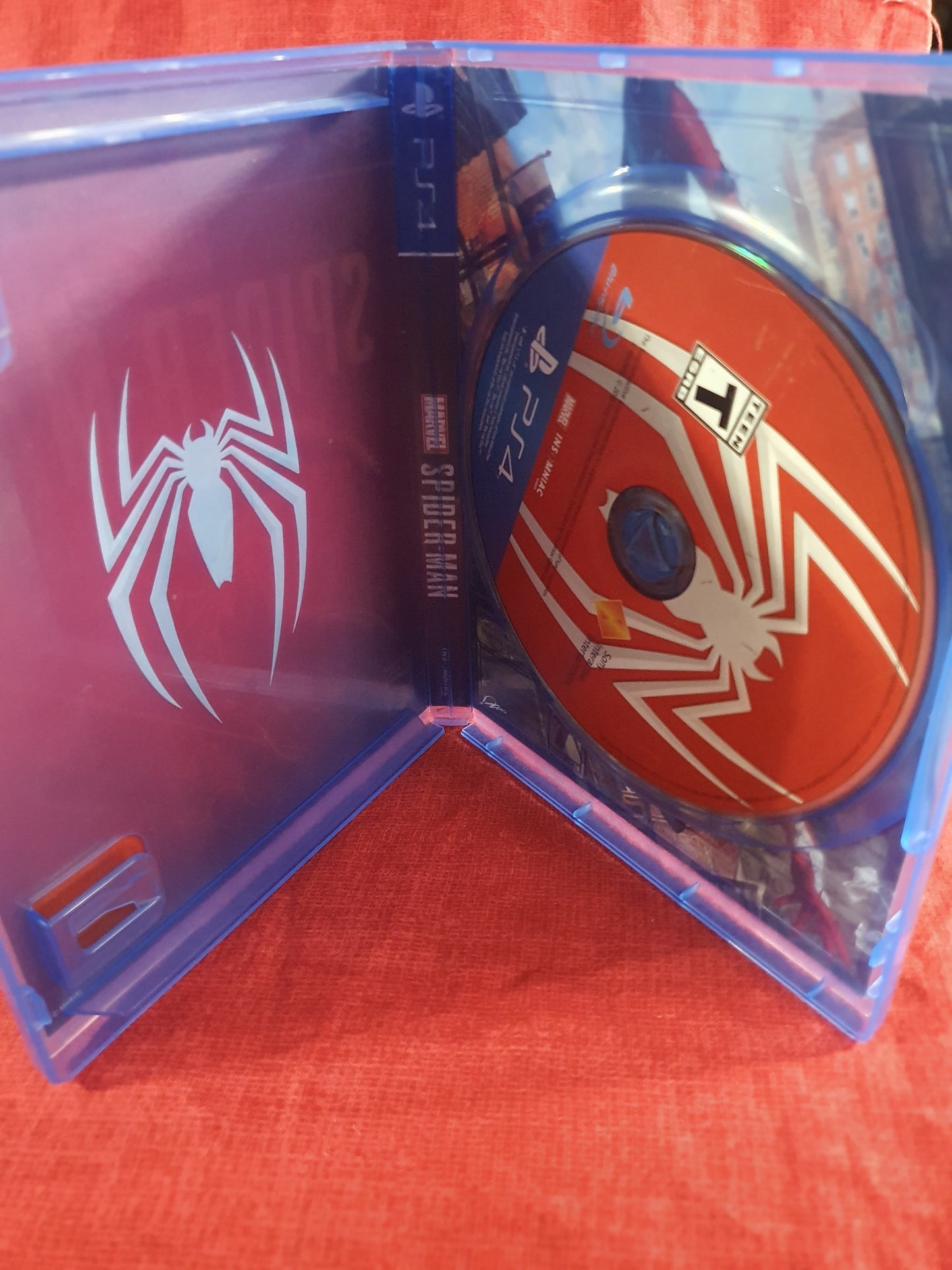Marvel's Spider-Man (PlayStation 4, 2018) Complete Reversible Cover Disc Good