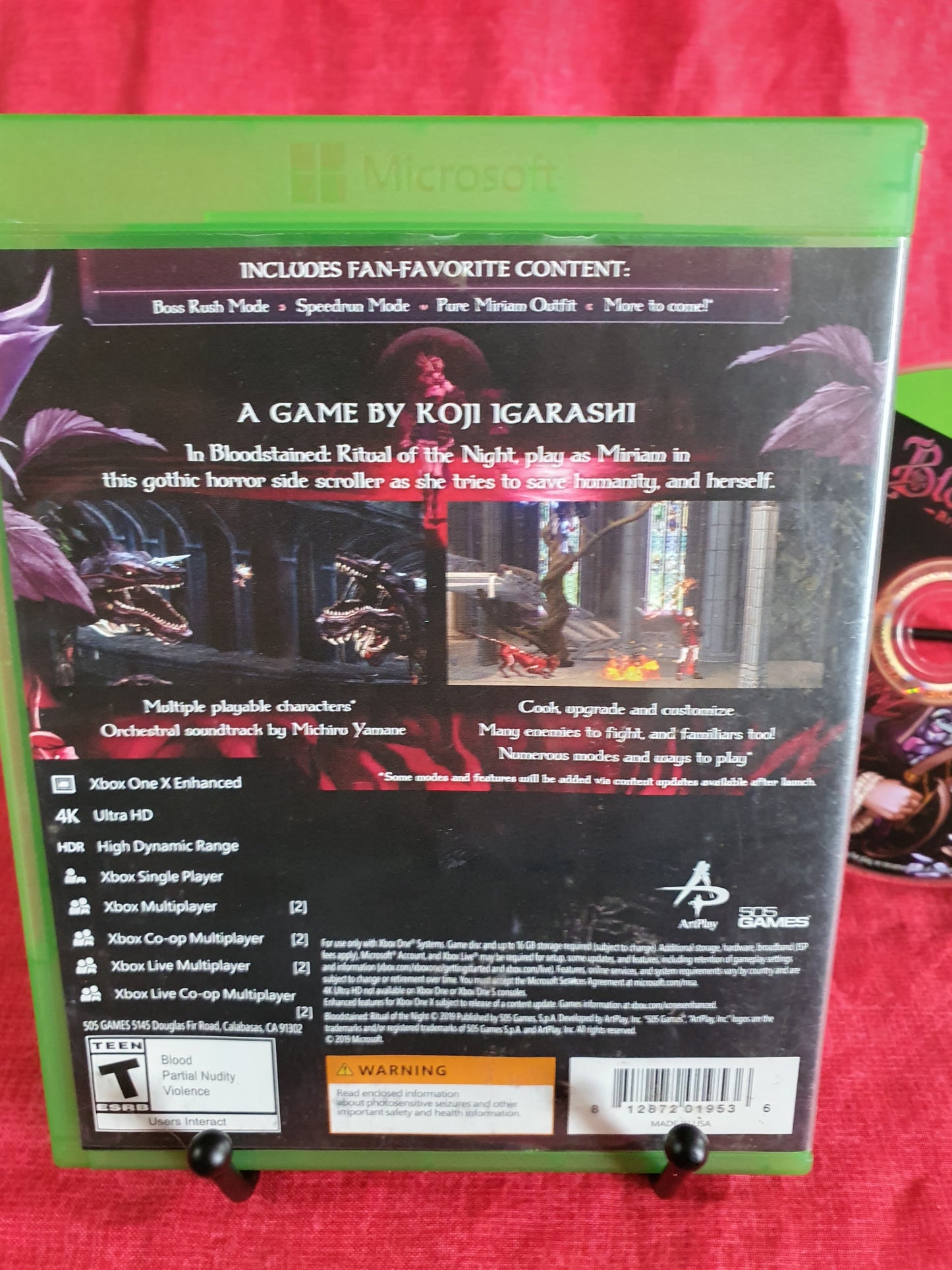 Bloodstained - Ritual Of The Night (Xbox One, 2019) Complete Disc Very Good