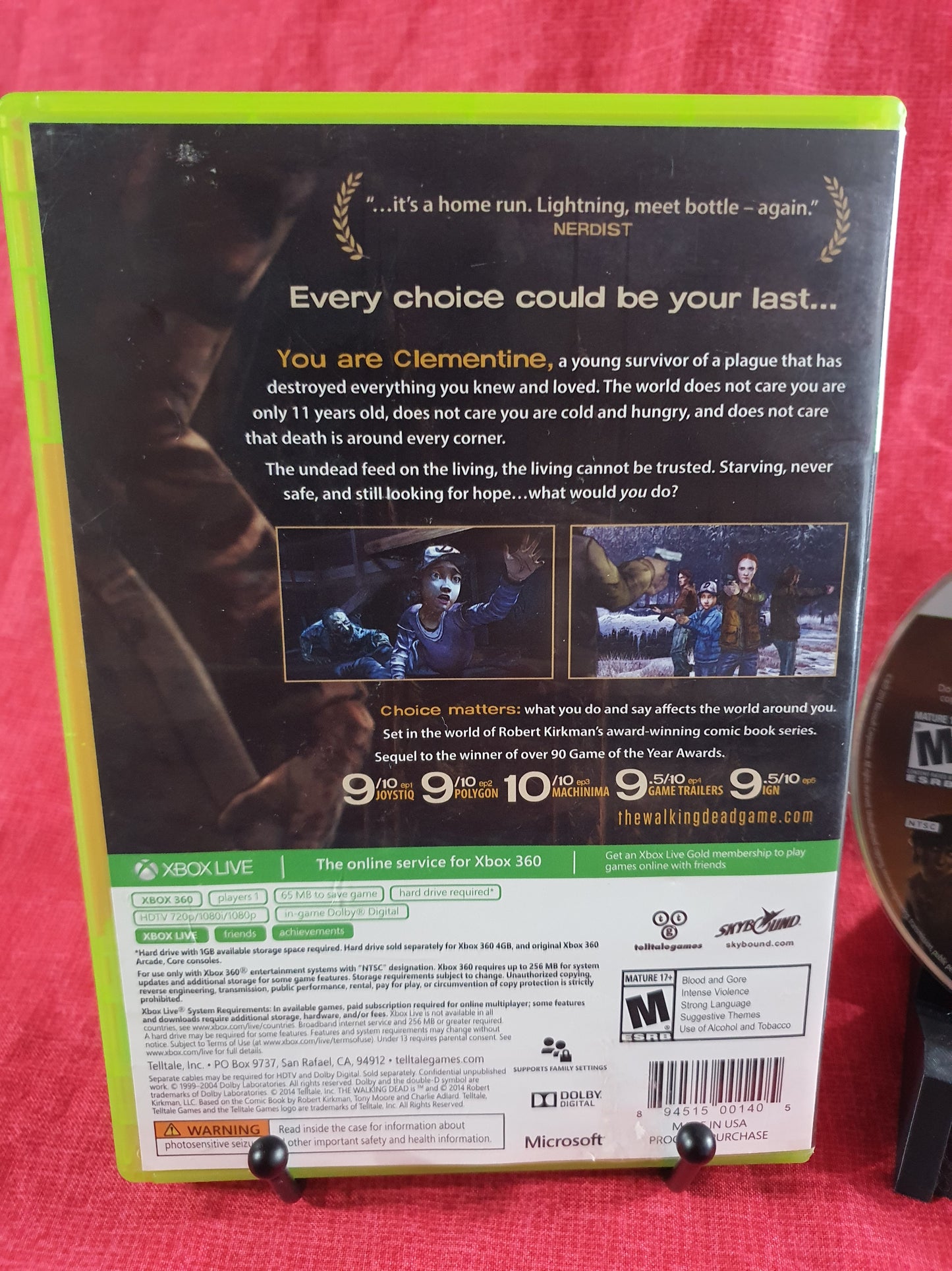 The Walking Dead: Season Two (Xbox 360, 2014) Complete Tested Working Free Ship