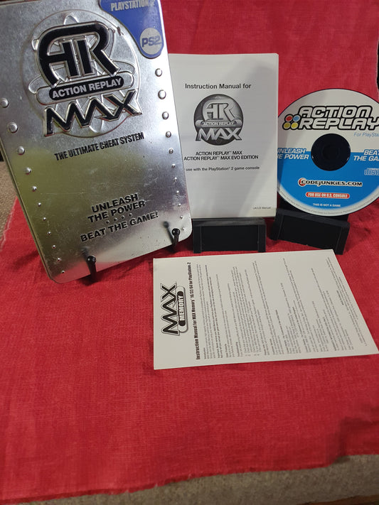 Action Replay AR MAX For PlayStation 2 PS2 Code Junkies Manuel Tin No Memory Near Mint