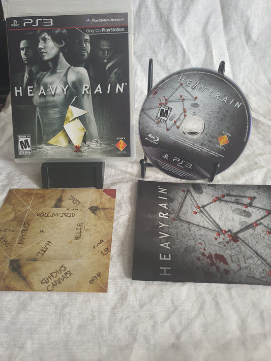 Heavy Rain (Sony PlayStation 3, 2010) Complete Origami Manual Near Mint