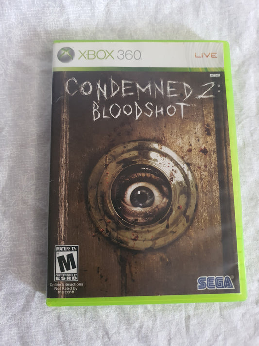 Condemned 2: Bloodshot (Microsoft Xbox 360, 2008) Videogame Disc Very Good