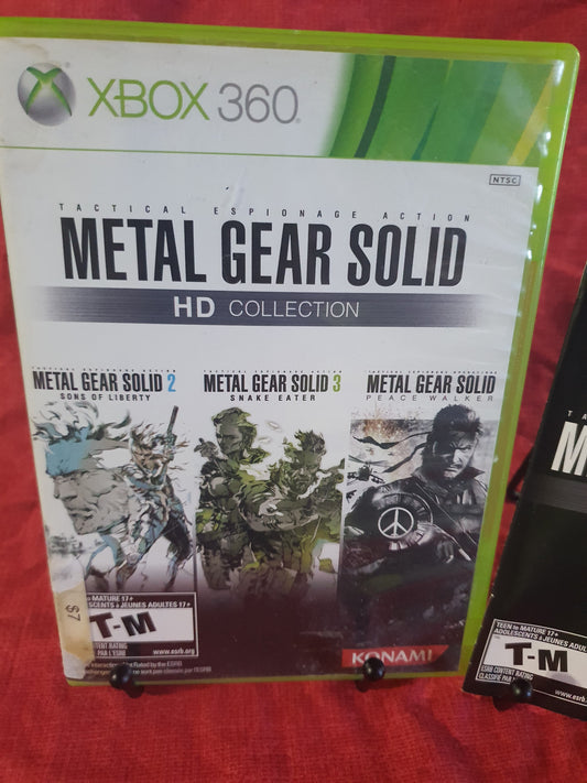 Metal Gear Solid HD Collection Case Manual Insert Near Mint NM NO GAME Xbox 360