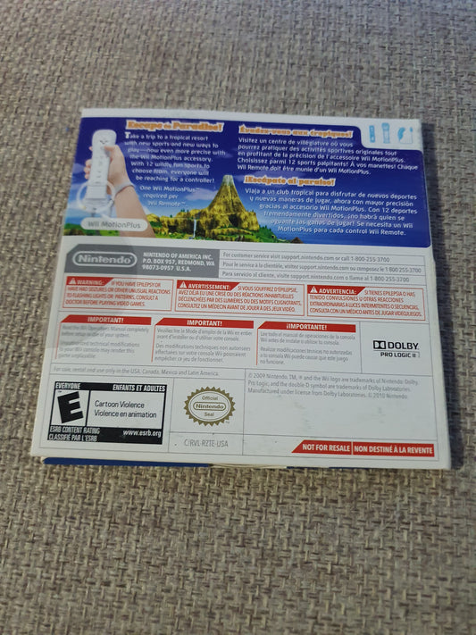 Wii Sports Resort Cardboard Sleeve (Nintendo Wii, 2009) Disc Good RVL-RZTE-USA-B0