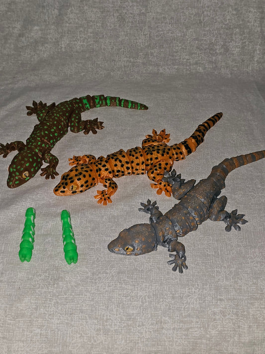 Tokay Gecko and Worm Custom Order For Jeff M Only