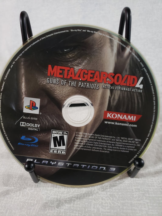 Metal Gear Solid 4: Guns of the Patriots (Sony PlayStation 3, 2008) Disc Good