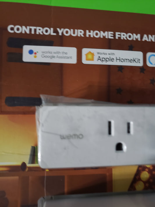 Wemo WiFi Smart Plug 2 Pack White 1068540 Apple HomeKit Alexa Google Assistant