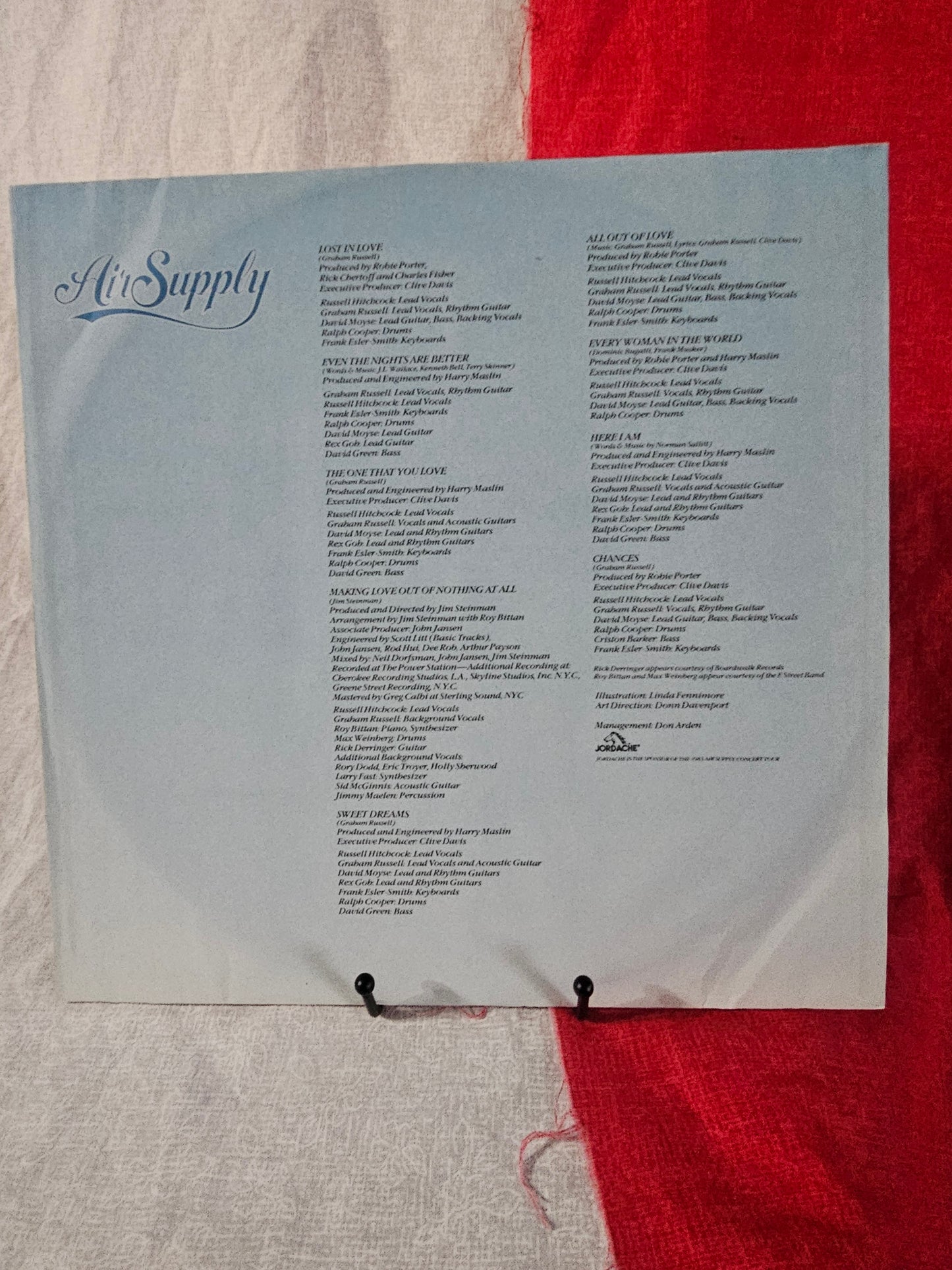 AIR SUPPLY Greatest Hits - Original USA 1983 Vinyl LP w/ Inner: Arista AL8-8024