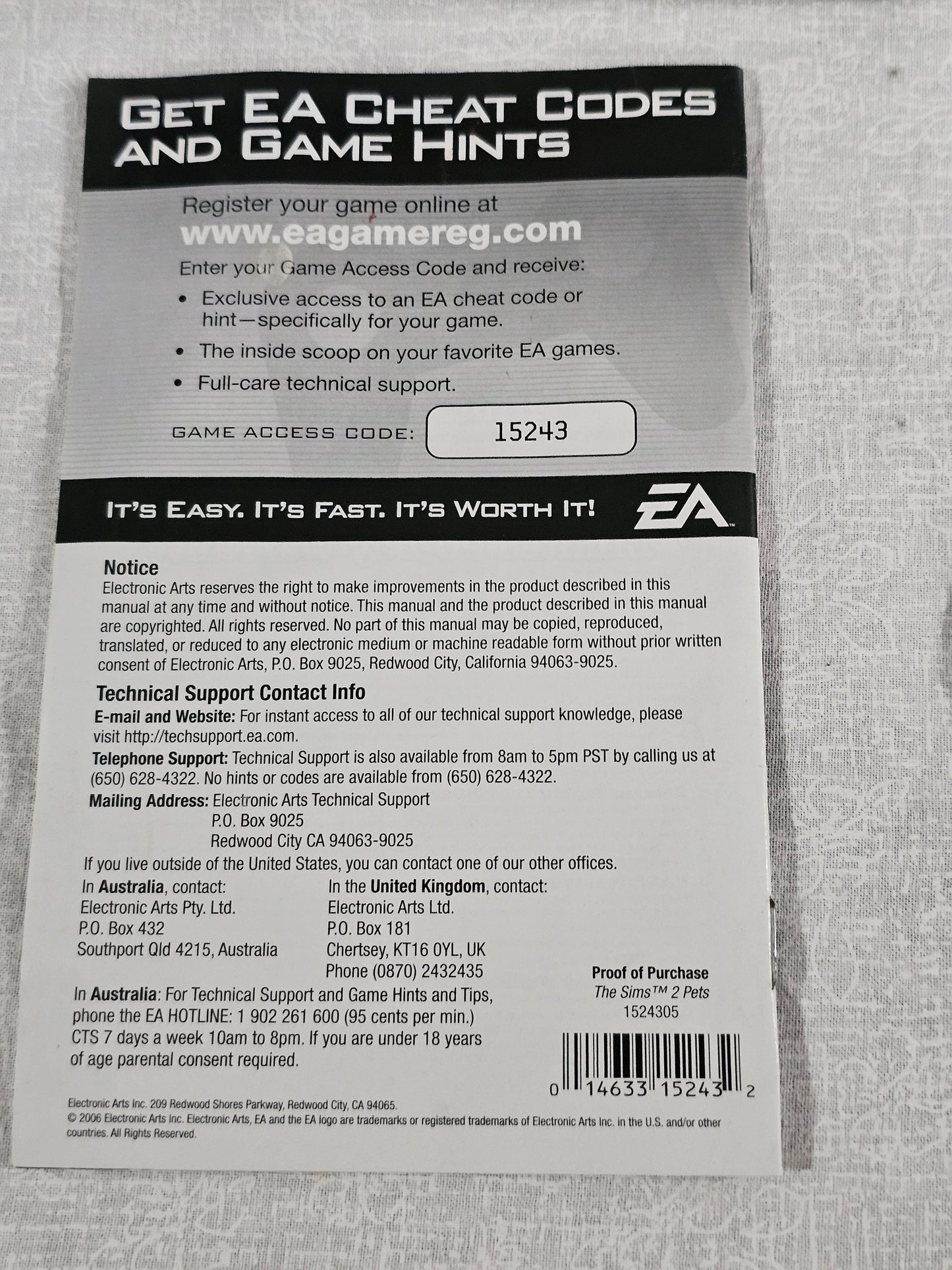 The Sims 2 Pets PS2 PlayStation 2 2005 Complete W/ Manual CIB Disc Good Tested Works - Case Manual Disc - EA Simulation Game