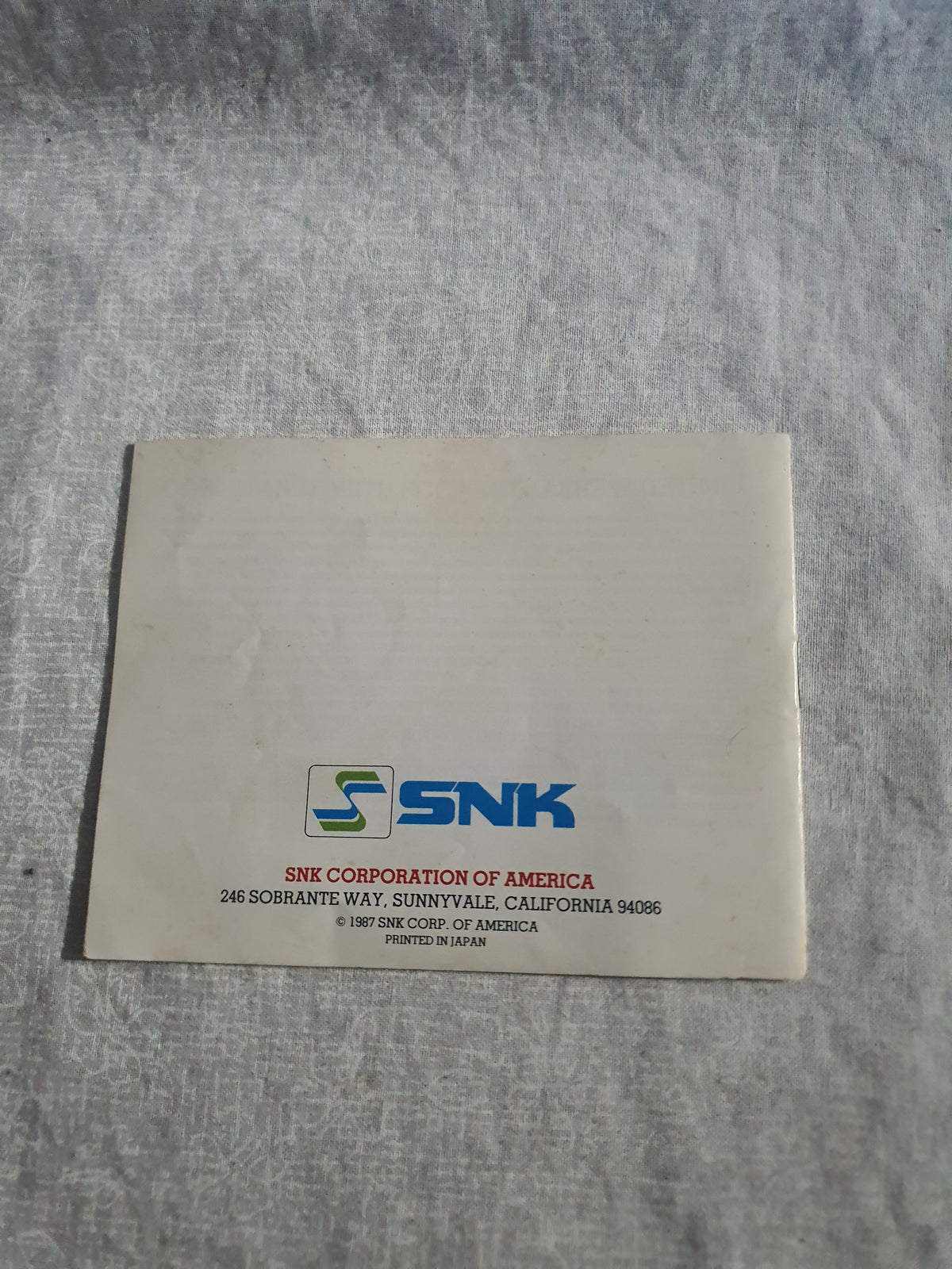 Ikari Warriors NES Instruction Manual SNK Original NES-IW-USA Booklet Only Vintage Nintendo Manual