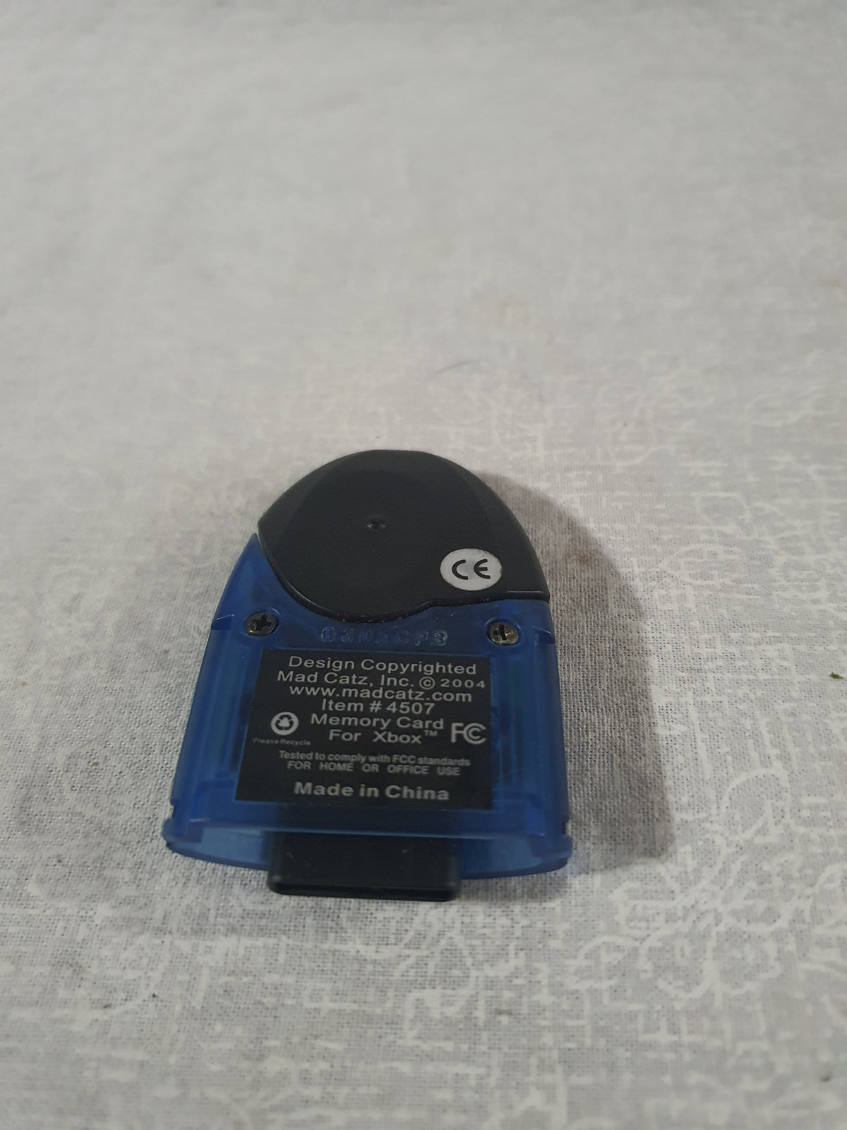 Mad Catz Memory Card For Xbox Original Item 4507 Blue Clear 2004 Save Game Storage Controller Slot