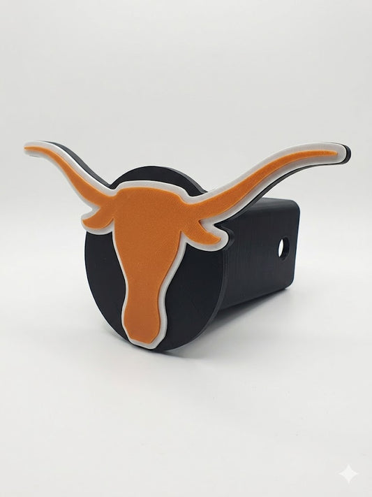 Orange UT University of Texas Longhorns Cover Plug Cap Tow Hitch 2" Receiver Ford Chevy Dodge Jeep Ram Nissan Honda College Sports