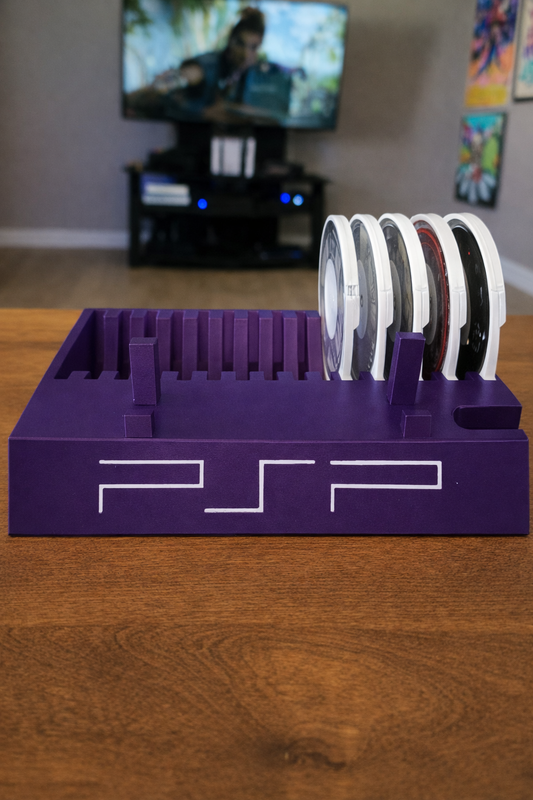 Lilac Purple Sony PSP 2000/3000 Display Stand With PSP Game Holder Rack Storage
