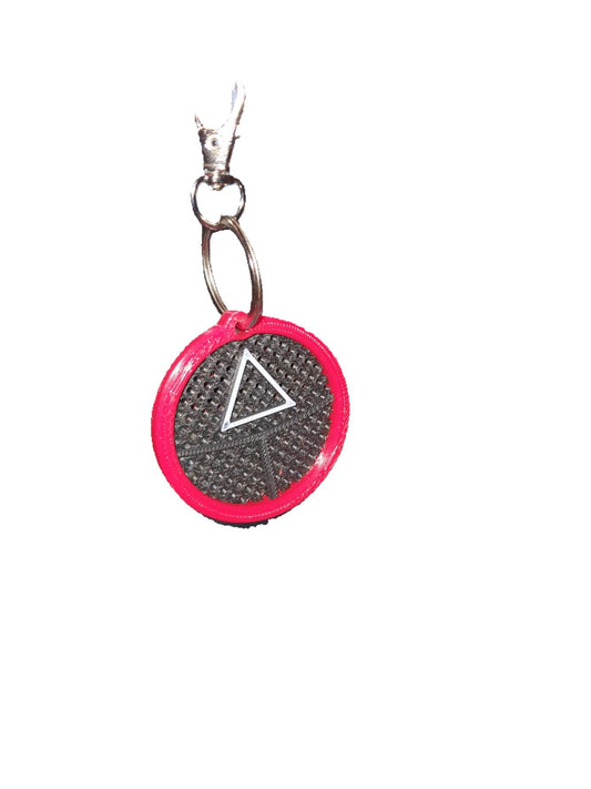 Keychain Keyring Charms Squid Game Circle Square Triangle Suit Worker Inspired