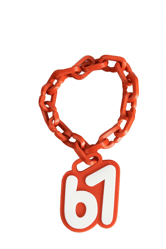 67 Hype Bing Necklace Compatible With WWE Wrestling Figure Accessory WWF AEW Red