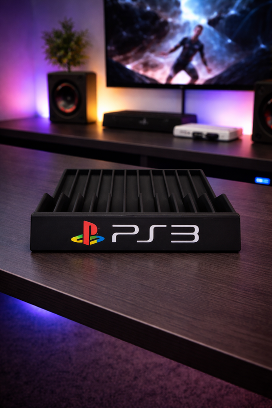PlayStation 3 Game Holder Sony Video Storage Display Stand Rack Large Color Logo