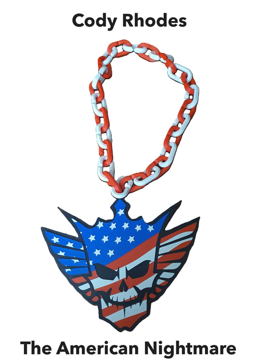 Cody Rhodes American Nightmare WWE Wrestling Replica Oversize Necklace Chain 15"