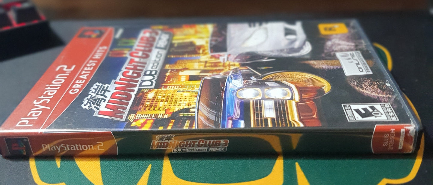 Midnight Club 3: Dub Remix (Sony PlayStation 2, 2006) Replacement Case & Artwork No Game Disc