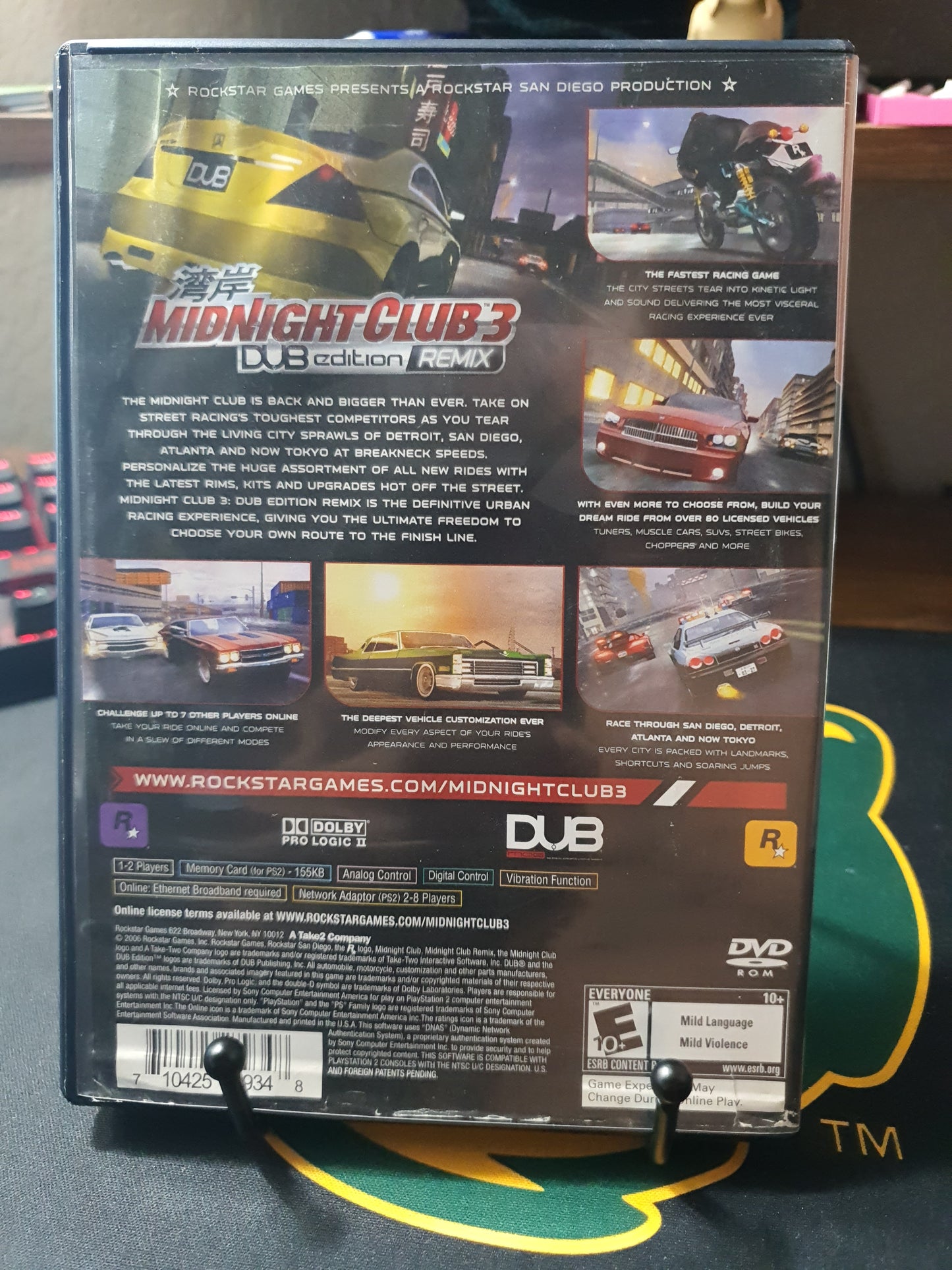 Midnight Club 3: Dub Remix (Sony PlayStation 2, 2006) Replacement Case & Artwork No Game Disc