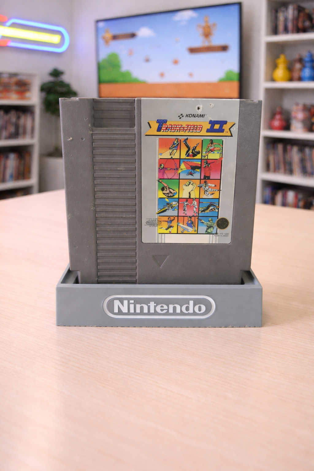NES Nintendo Entertainment System Game New Stand Cartridge Holder Display Rack Color Letter and Logo