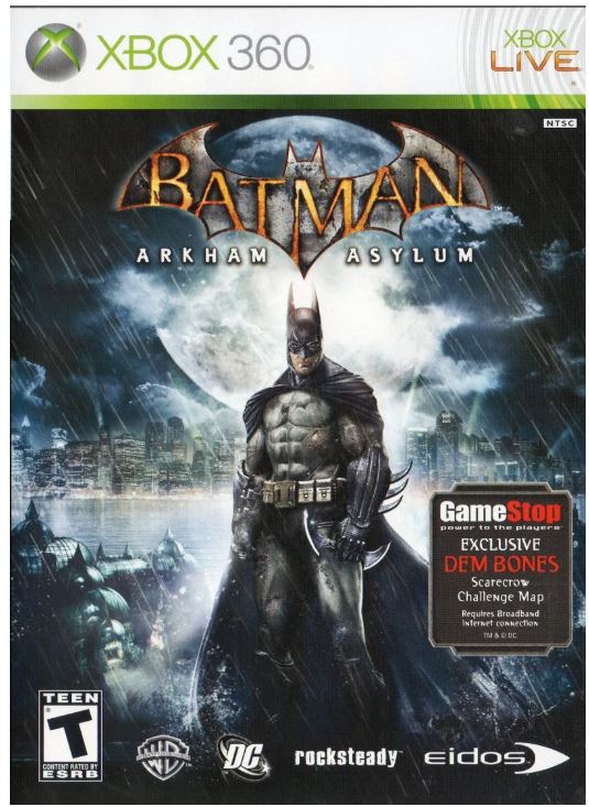 Batman Arkham Asylum - Gamestop Edition (Microsoft XBOX 360, 2009) Complete CIB