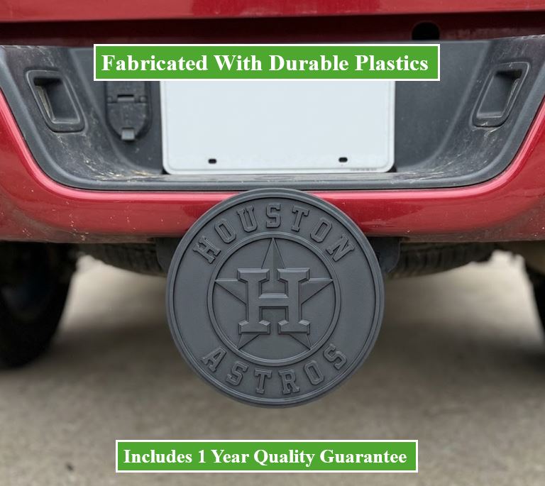 Houston Astros Trailer Hitch Plug Cap Truck - For 2" Receiver - 5" Emblem Blackout Star H Logo Baseball Tow Hitch Cap Truck Accessory (Copy)