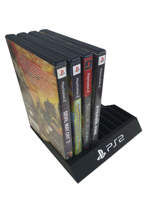 PlayStation 2 Game Holder 10 Games Sony Video Game Storage Display PS2 Revised