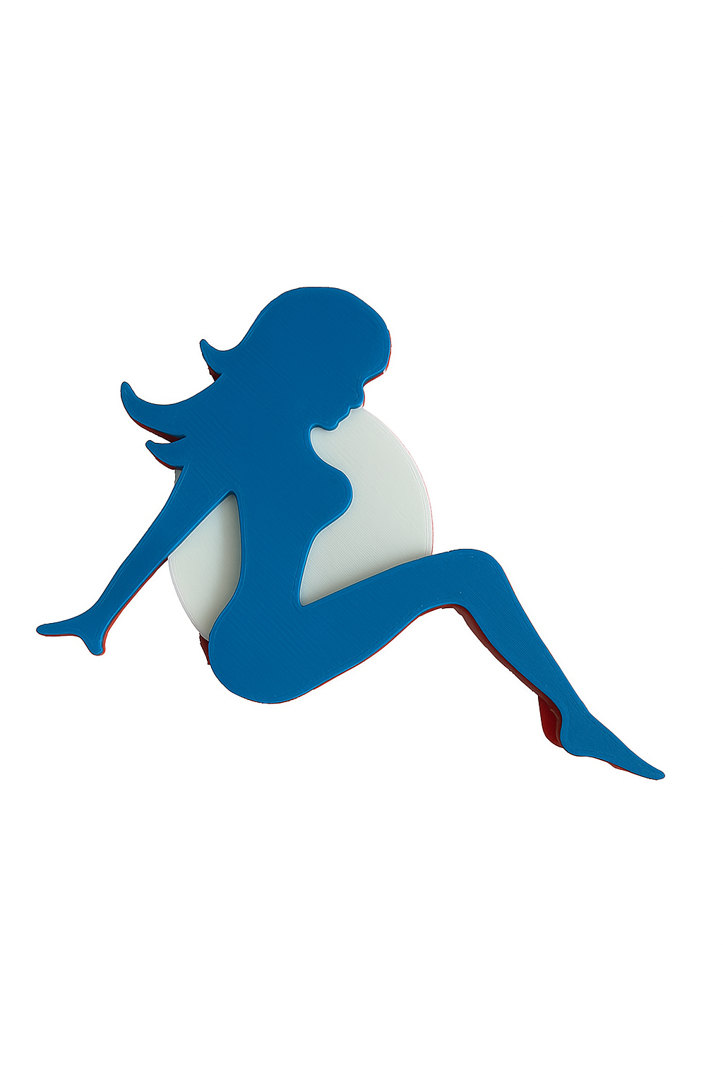 Lady Woman Trailer Hitch Cover Plug, Silhouette. Fits 2" Receiver. Custom Colors