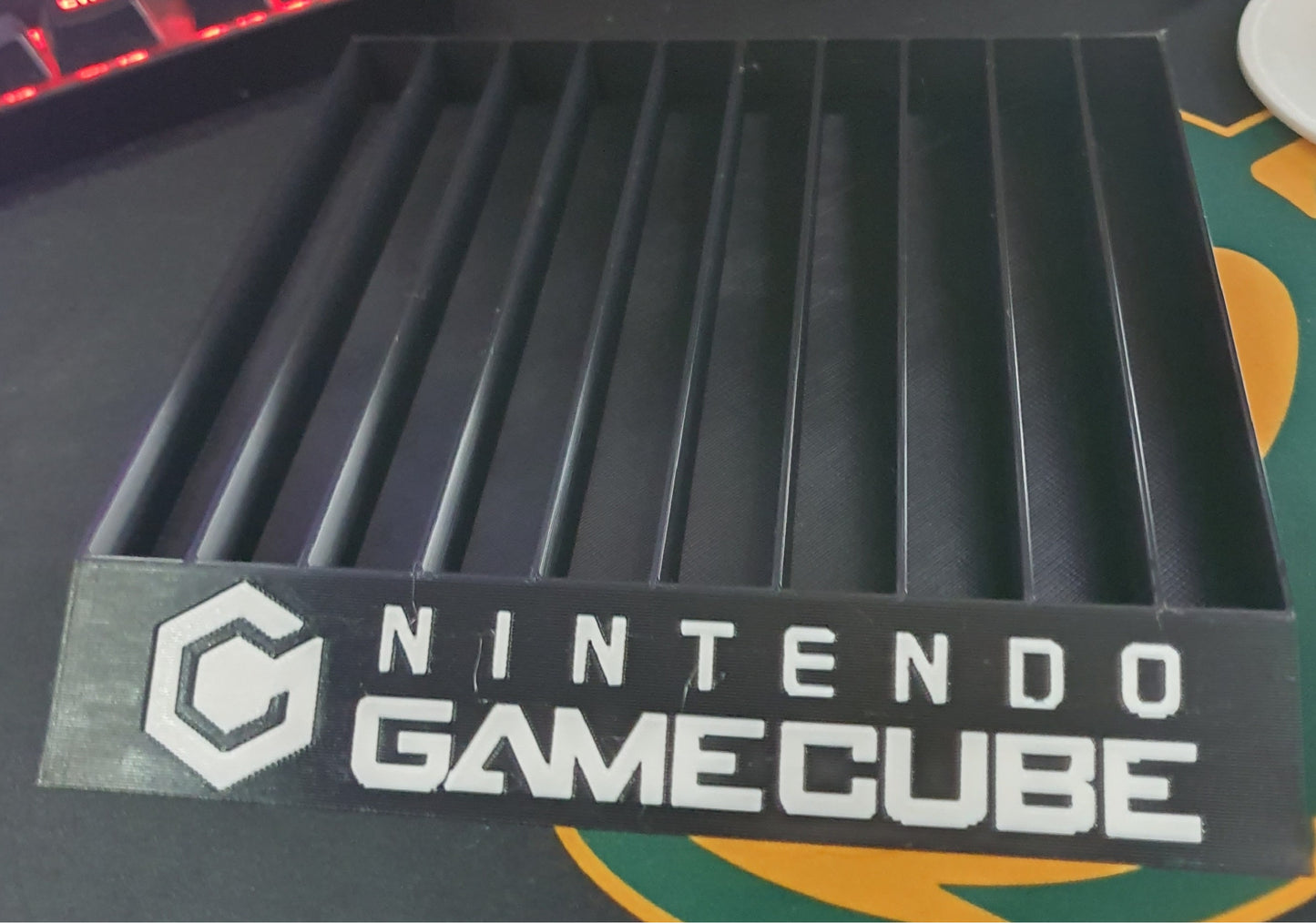Nintendo Gamecube Holder Stores 10 DOL-101 Videogames Organization For Gameroom (Spice Orange, Charcoal Black, Indigo)