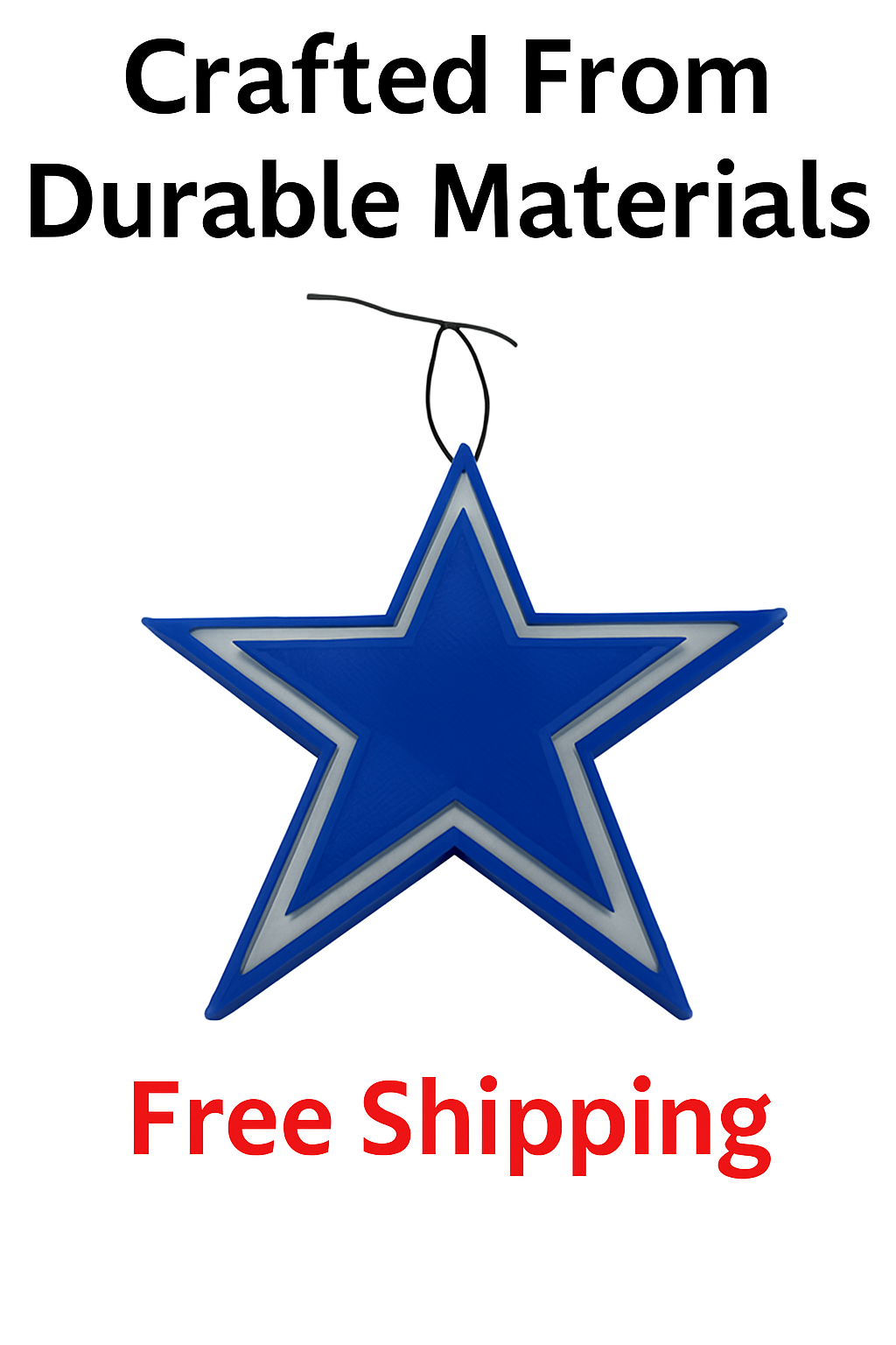 Dallas Cowboys Star Hanger for Rearview Mirror NFL Fan Car Accessory Customize