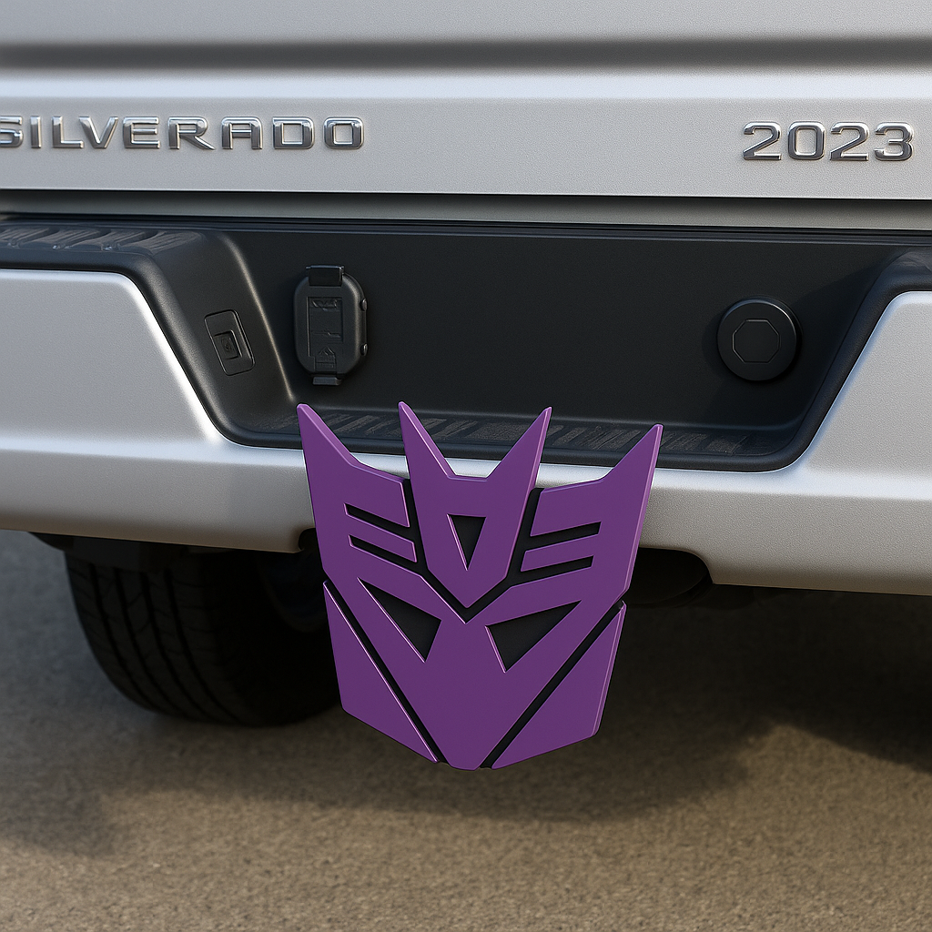 2" Chevy Transformers Deception Trailer Hitch Receiver Cover Plug Chevrolet 3D Printed Customer Part