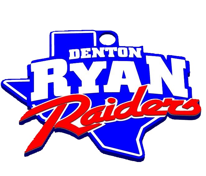 Denton Ryan Raiders Hype Chain for NTX Varsity Areas | Booster Club Cheer Squad Spirit Necklace Football Baseball Softball Basketball Tennis