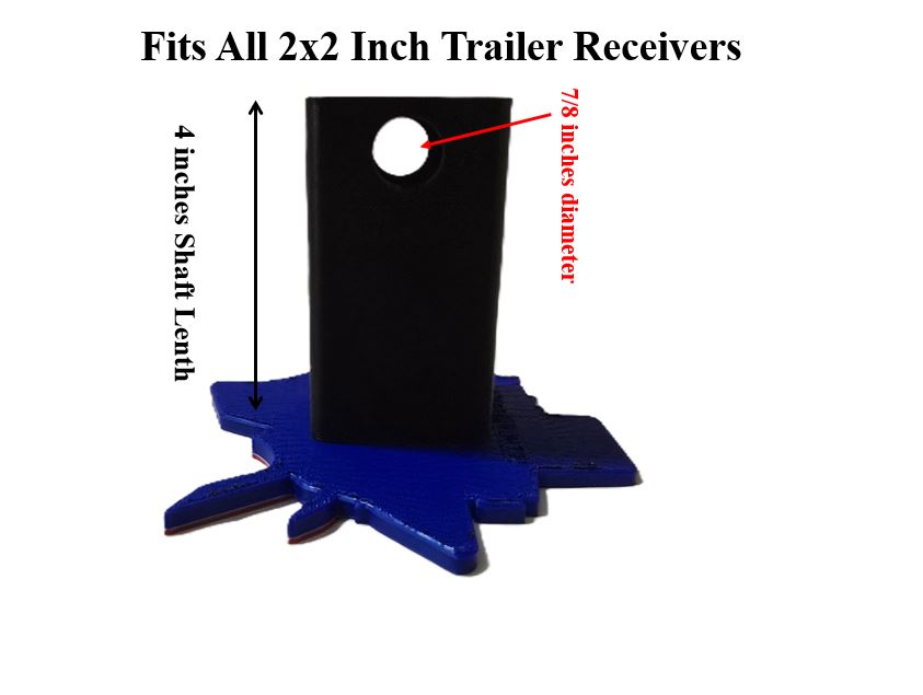 Denton Ryan Raiders Trailer Hitch Cover Cap Plug – Fits 2" Receiver Truck SUV – Red Black Raider Nation Football Gift