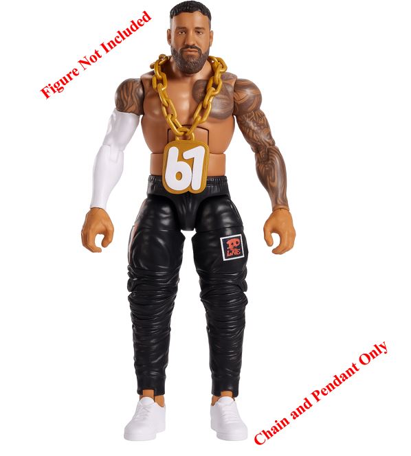67 Hype Bing Necklace Compatible With WWE Wrestling Figure Accessory WWF AEW Gold