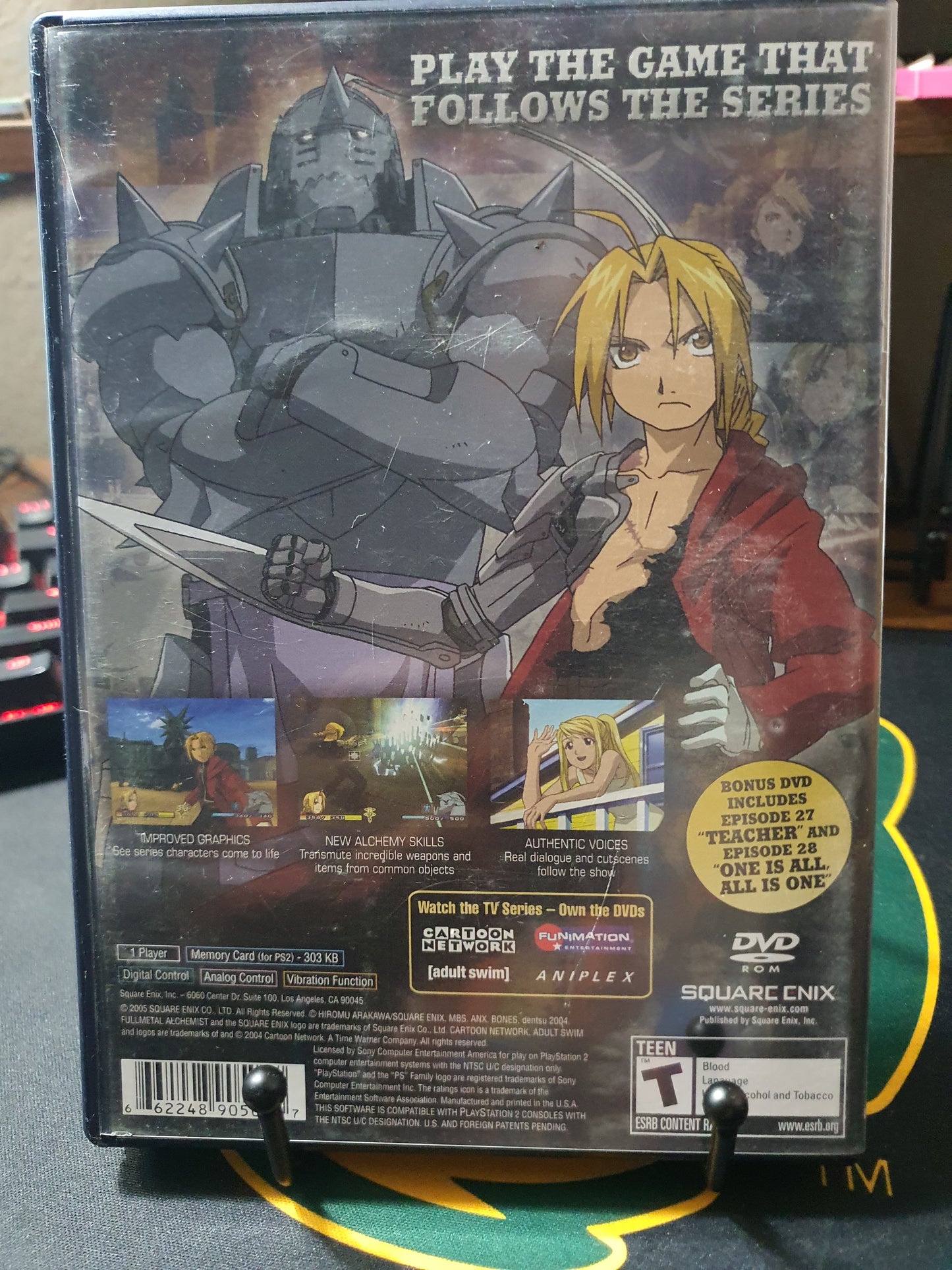 Fullmetal Alchemist 2 Curse of the Crimson Elixir PlayStation 2 + Bonus DVD CIB