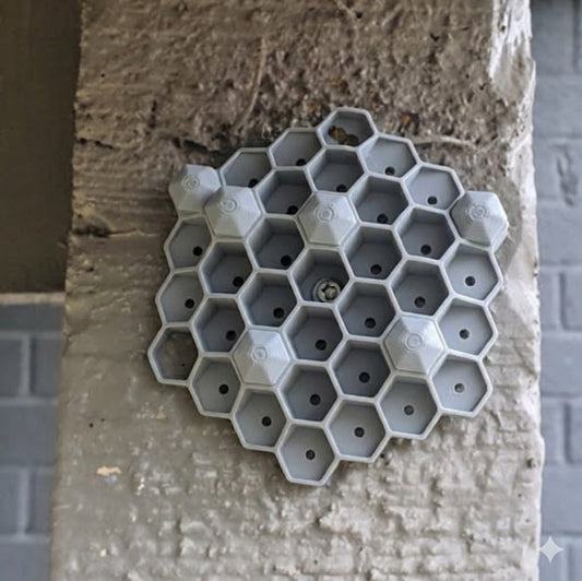 Chemical Free Wasp Nest Decoy Hornet Deterrent 3D Print Customizable Pack of 4 Gray