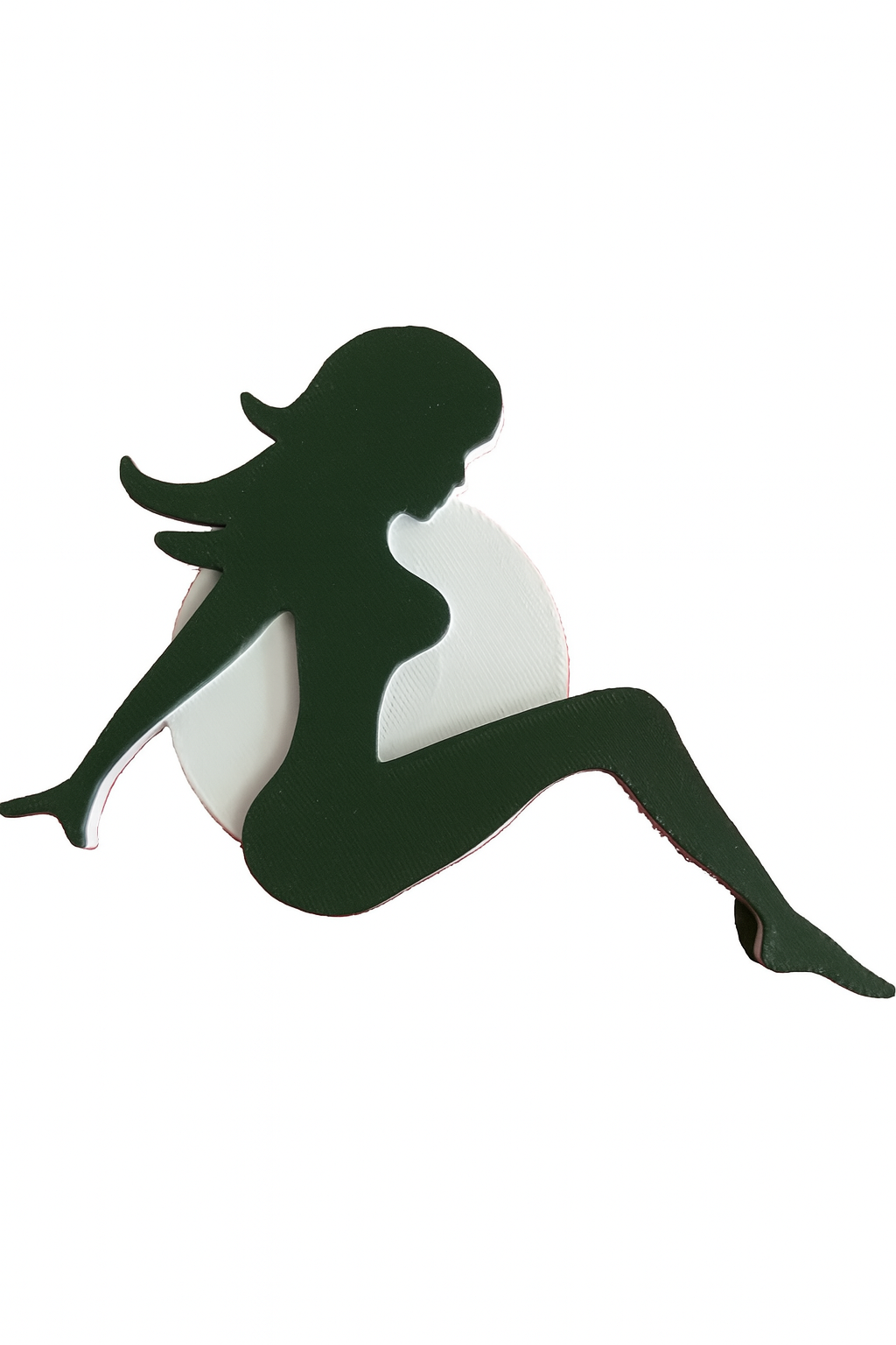 Lady Woman Trailer Hitch Cover Plug, Silhouette. Fits 2" Receiver. Custom Colors